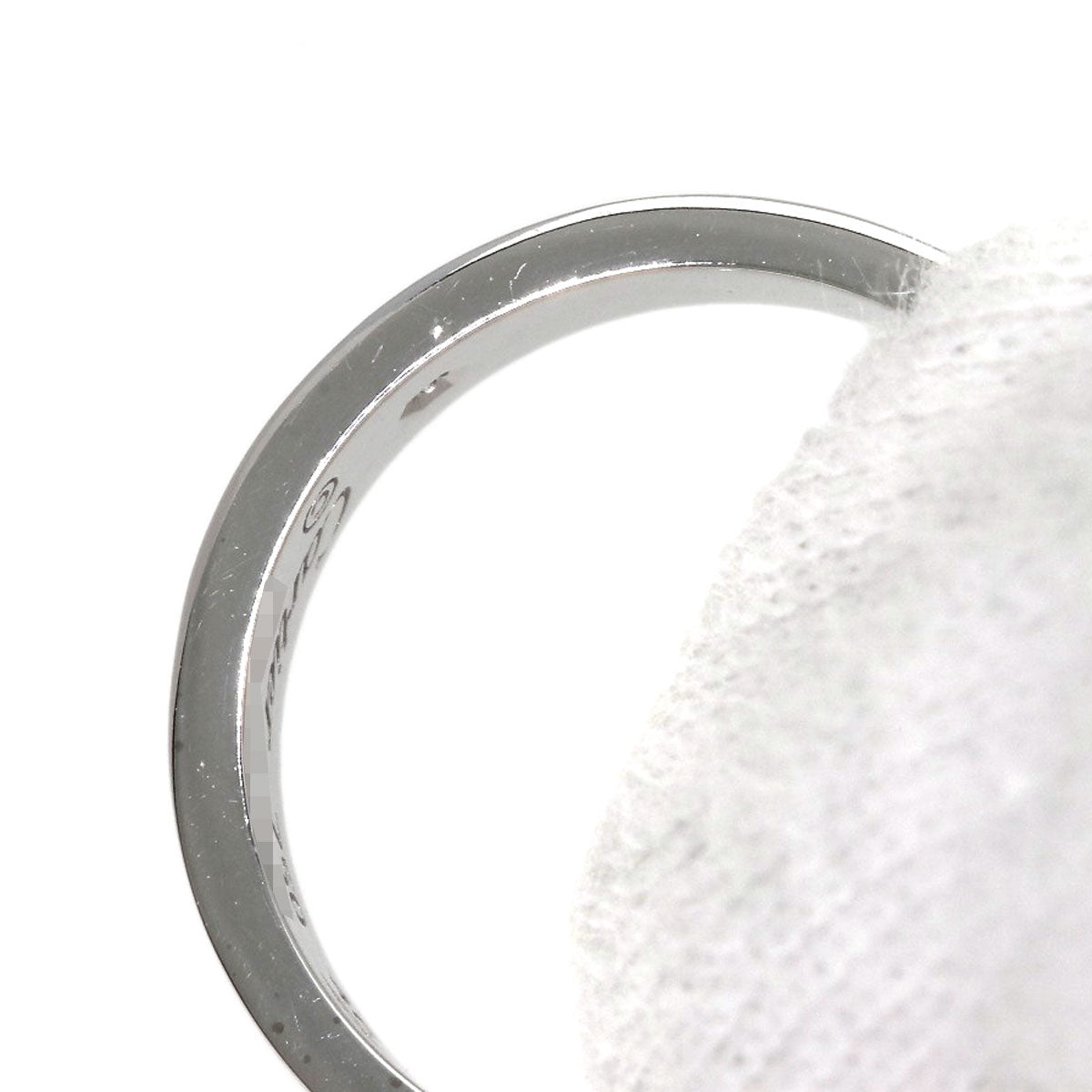 CARTIER Mini love ring 1P Diamond #46 Ring K18 White Gold Ladies [Used]