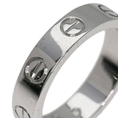 CARTIER Mini love ring 1P Diamond #46 Ring K18 White Gold Ladies [Used]