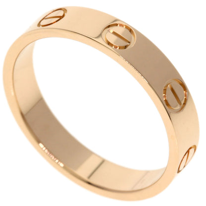 CARTIER mini love ring #51 Ring K18 Pink Gold Ladies [Used]