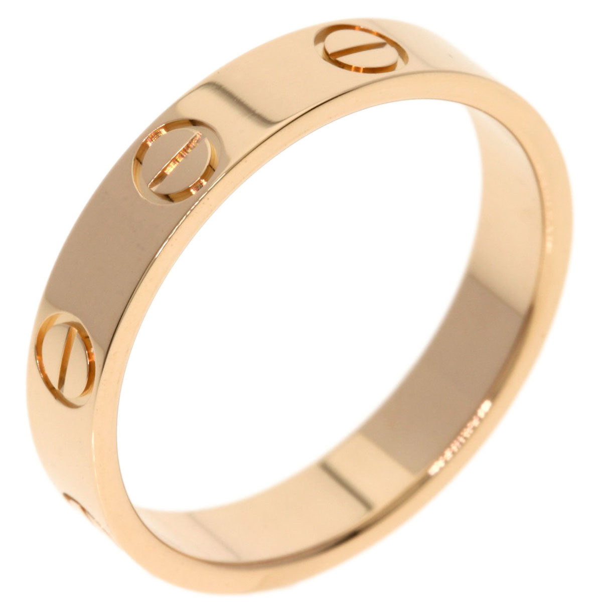 CARTIER mini love ring #51 Ring K18 Pink Gold Ladies [Used]
