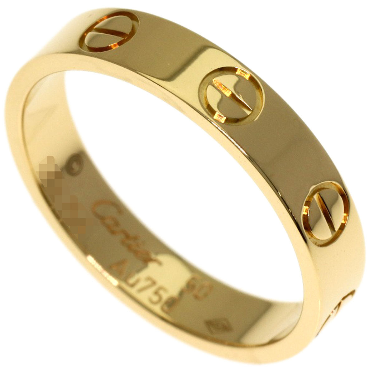 CARTIER Mini love ring #50 Ring K18 Yellow Gold Ladies [Used]