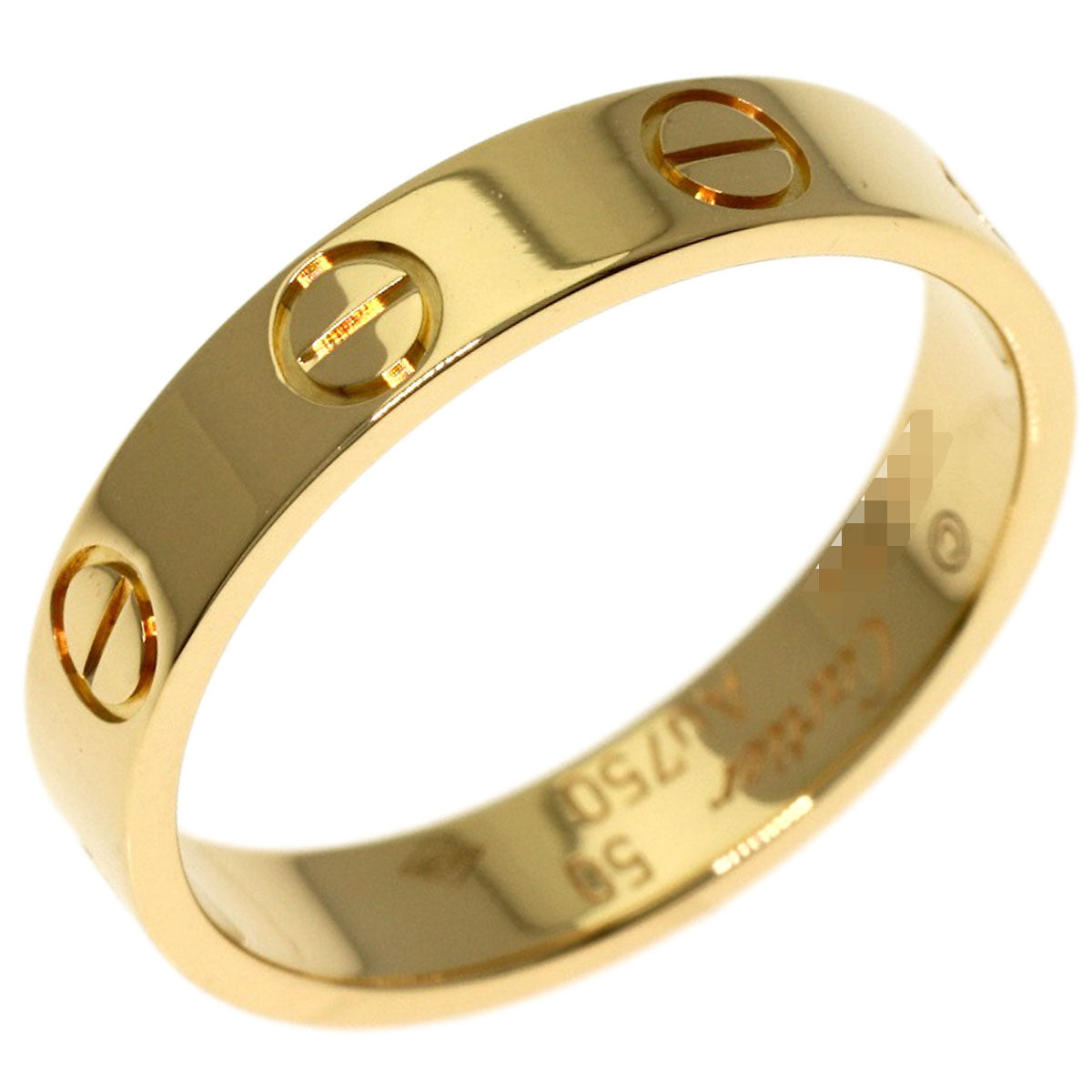 CARTIER Mini love ring #50 Ring K18 Yellow Gold Ladies [Used]