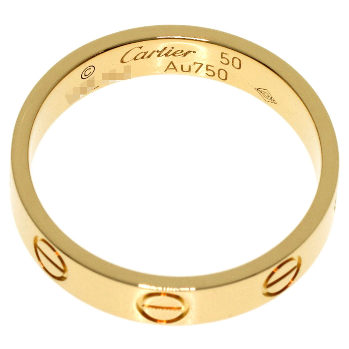 CARTIER Mini love ring #50 Ring K18 Yellow Gold Ladies [Used]