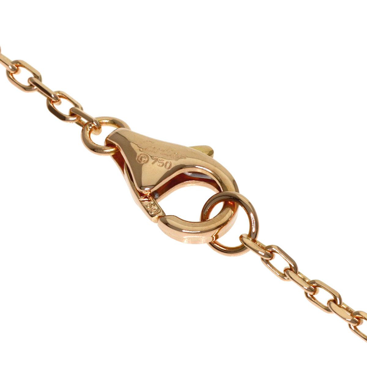 CARTIER Love Circle 3P Diamond Necklace K18 Pink Gold Ladies [Used]