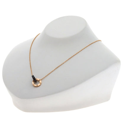 CARTIER Love Circle 3P Diamond Necklace K18 Pink Gold Ladies [Used]