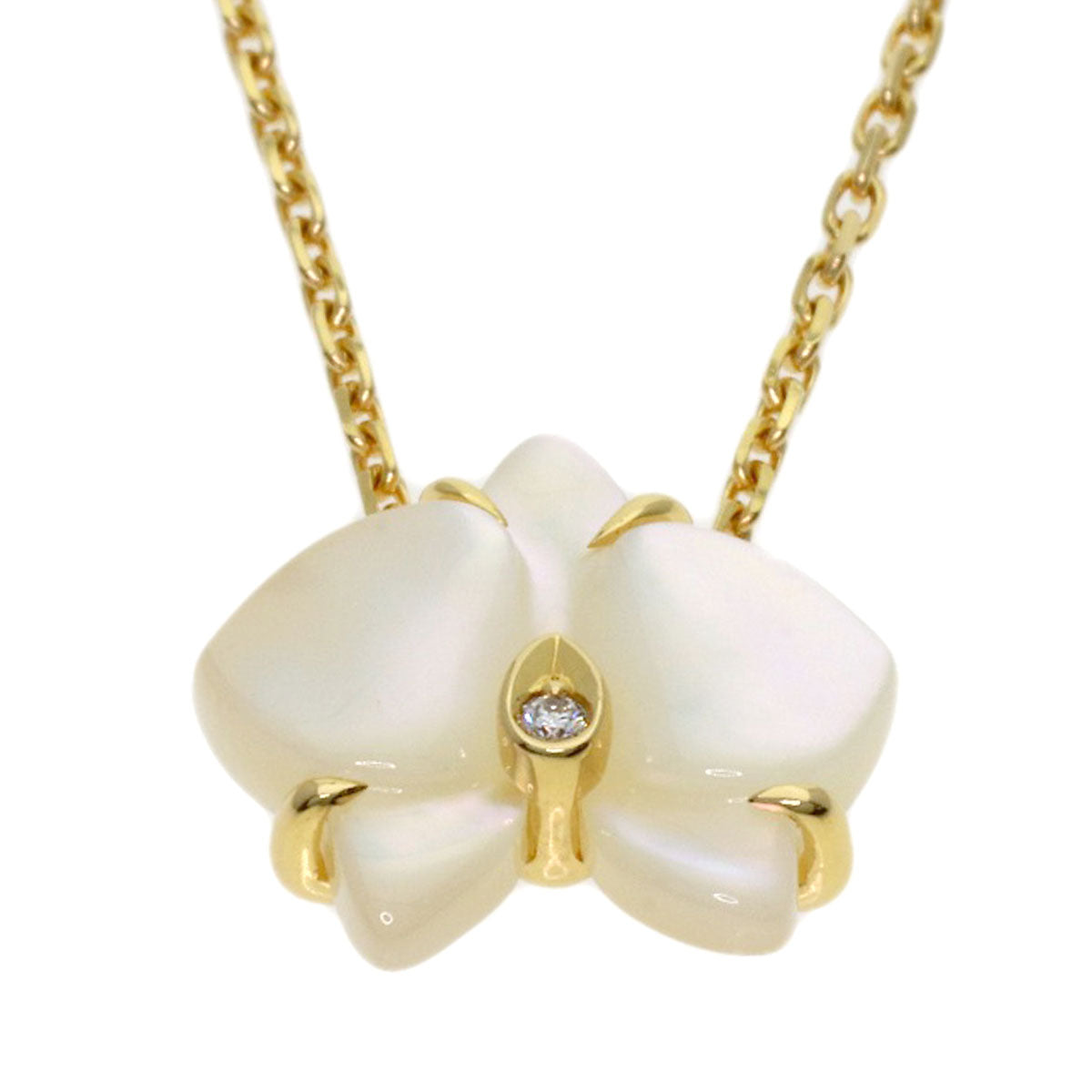 CARTIER Caresse Dolchidéshell Diamond Necklace K18 Yellow Gold Ladies [Used]