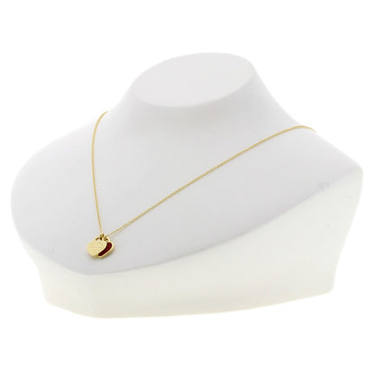 TIFFANY&Co. Return to TIFFANY&Co. Double Heart Tag Red Necklace K18 Yellow Gold Ladies [Used]