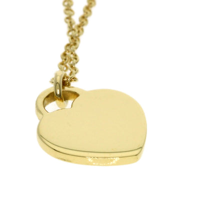 TIFFANY&Co. Return to TIFFANY&Co. Double Heart Tag Red Necklace K18 Yellow Gold Ladies [Used]