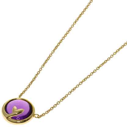 TIFFANY&Co. Olive Leaf Amethyst Necklace K18 Yellow Gold Ladies [Used]