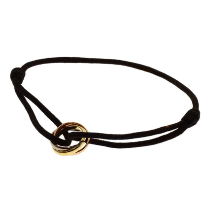 CARTIER Trinity Cotton Cord Bracelet K18 Yellow Gold 18K Pink GoldLadies [Used]