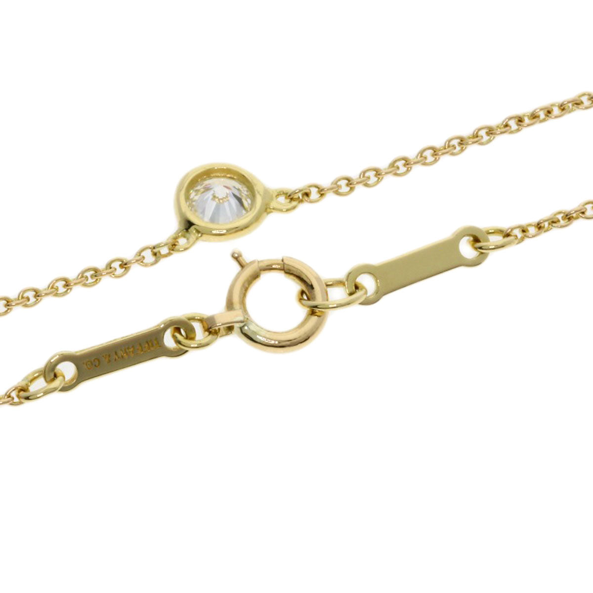 TIFFANY&Co. By The Yard Diamond Necklace K18 Yellow Gold Ladies [Used]