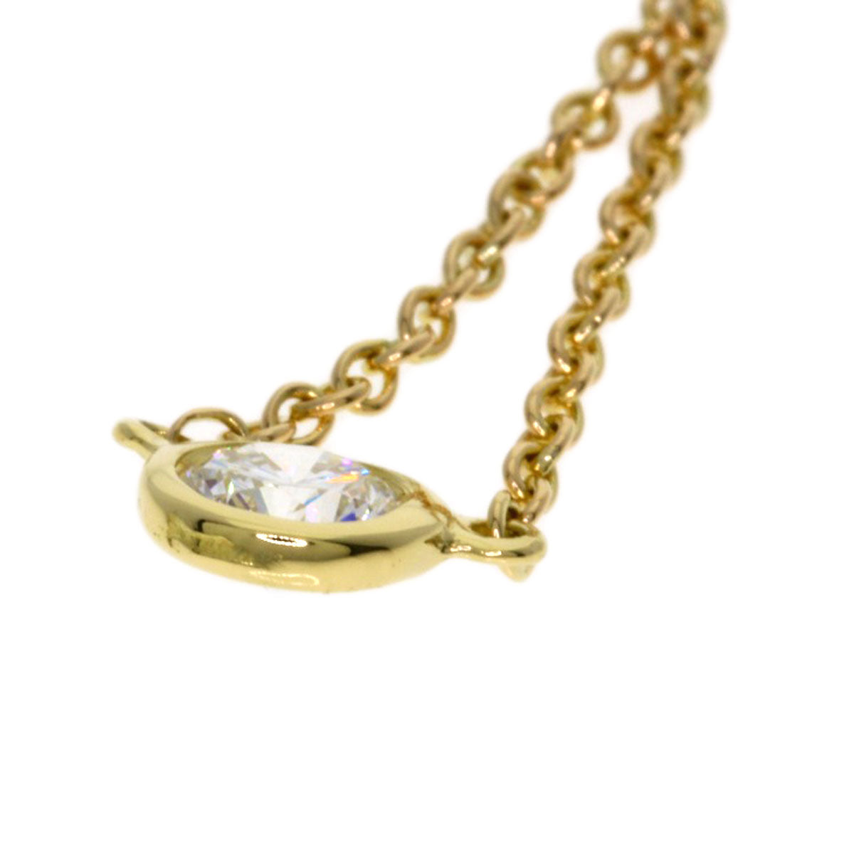 TIFFANY&Co. By The Yard Diamond Necklace K18 Yellow Gold Ladies [Used]