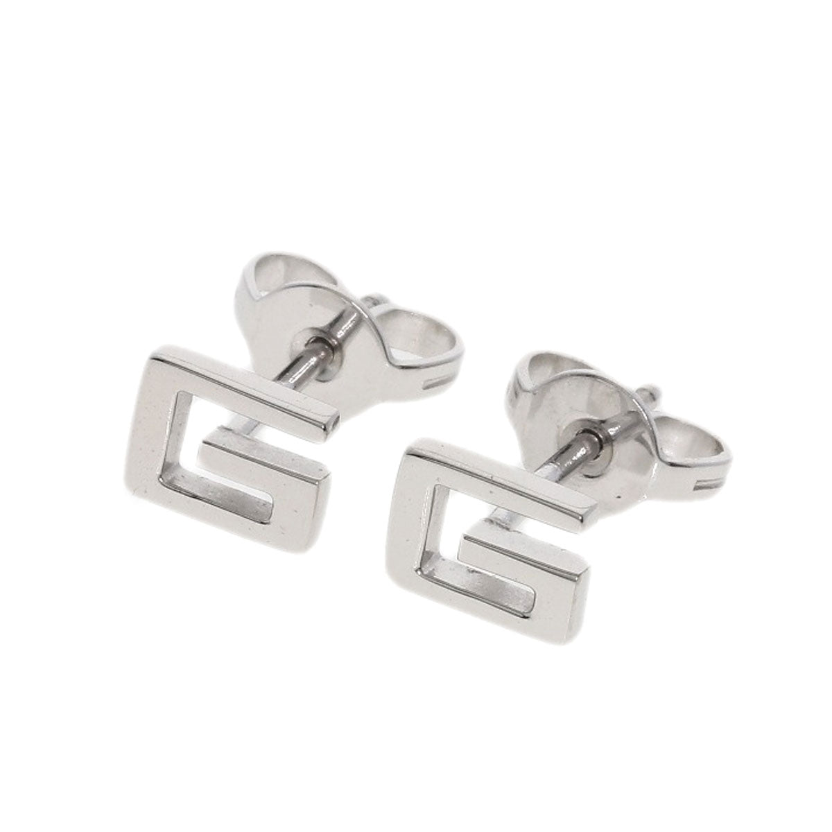 GUCCI G logo earring K18 White Gold Ladies [Used]