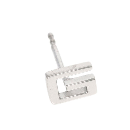 GUCCI G logo earring K18 White Gold Ladies [Used]