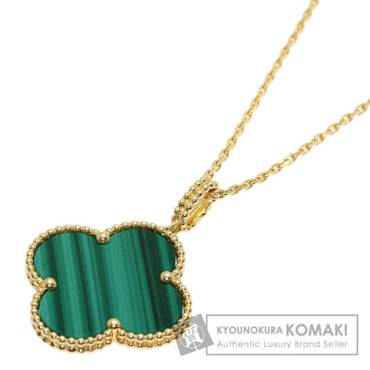 Van Cleef & Arpels magic alhambra malachite long Necklace K18 Yellow Gold Ladies [Used]