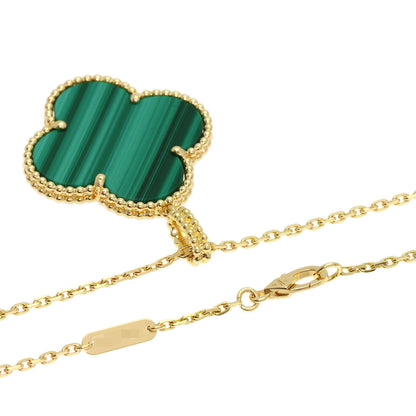 Van Cleef & Arpels magic alhambra malachite long Necklace K18 Yellow Gold Ladies [Used]