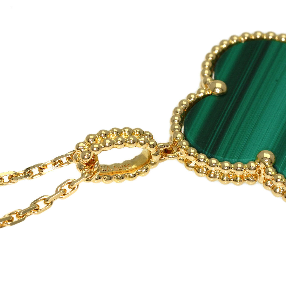 Van Cleef & Arpels magic alhambra malachite long Necklace K18 Yellow Gold Ladies [Used]