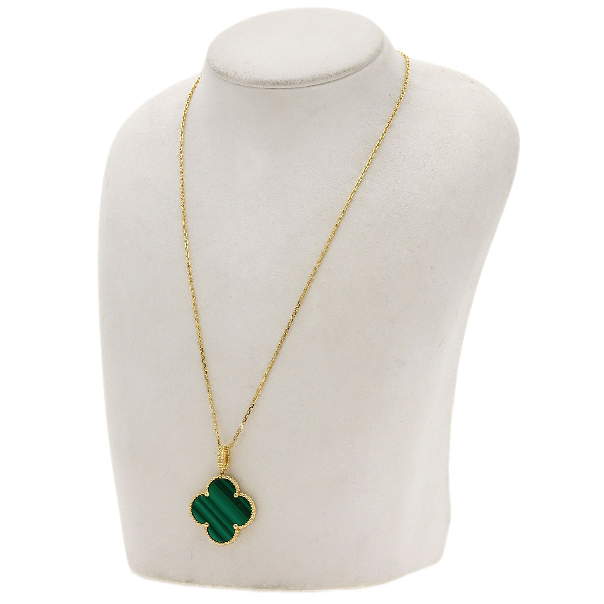 Van Cleef & Arpels magic alhambra malachite long Necklace K18 Yellow Gold Ladies [Used]