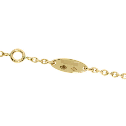 Dior Rose Celeste Diamond Shell Onyx Necklace K18 Yellow Gold Ladies [Used]