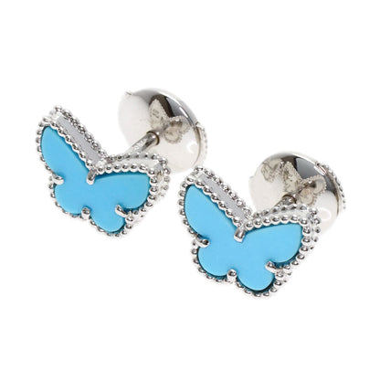 Van Cleef & Arpels Sweet Papillon Turquoise earring K18 White Gold Ladies [Used]
