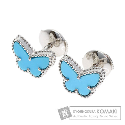 Van Cleef & Arpels Sweet Papillon Turquoise earring K18 White Gold Ladies [Used]