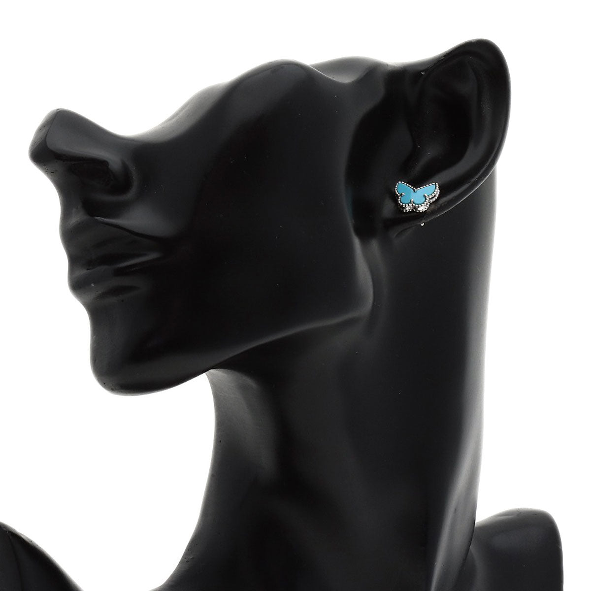 Van Cleef & Arpels Sweet Papillon Turquoise earring K18 White Gold Ladies [Used]
