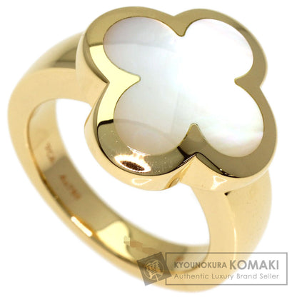 Van Cleef & Arpels Pure Alhambra Shell #50 Ring K18 Yellow Gold Ladies [Used]