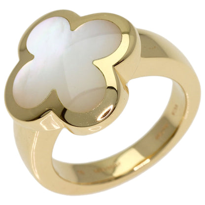 Van Cleef & Arpels Pure Alhambra Shell #50 Ring K18 Yellow Gold Ladies [Used]