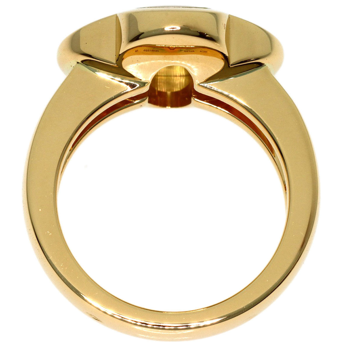 Van Cleef & Arpels Pure Alhambra Shell #50 Ring K18 Yellow Gold Ladies [Used]