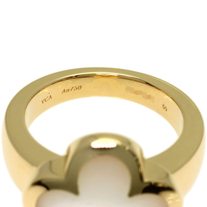 Van Cleef & Arpels Pure Alhambra Shell #50 Ring K18 Yellow Gold Ladies [Used]