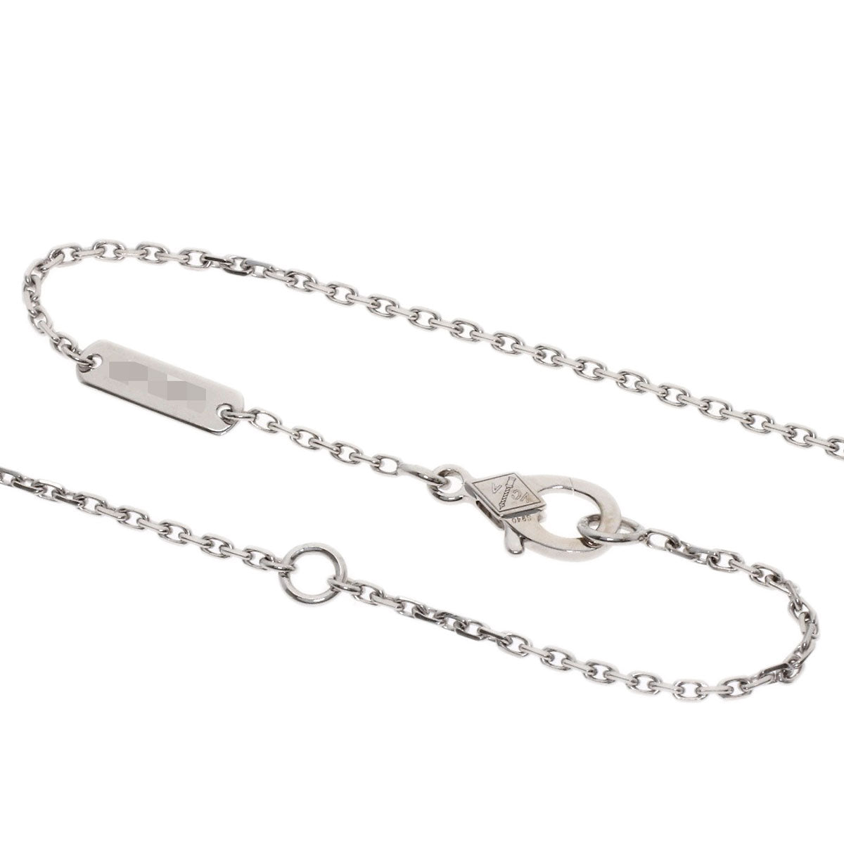 Van Cleef & Arpels Vintage Alhambra Shell Necklace K18 White Gold Ladies [Used]