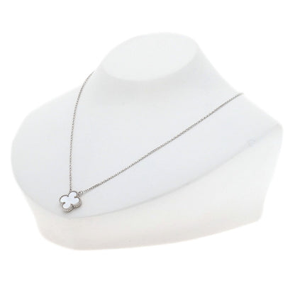 Van Cleef & Arpels Vintage Alhambra Shell Necklace K18 White Gold Ladies [Used]