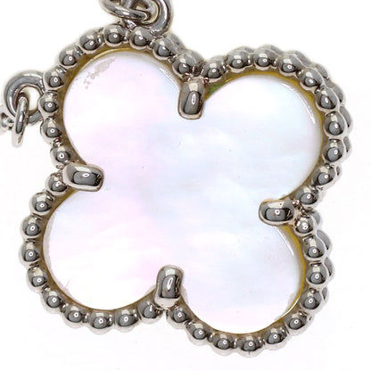 Van Cleef & Arpels Vintage Alhambra Shell Necklace K18 White Gold Ladies [Used]