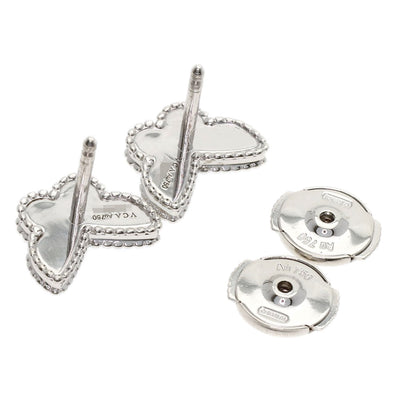 Van Cleef & Arpels Sweet Alhambra Papillon Turquoise earring K18 White Gold Ladies [Used]