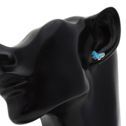 Van Cleef & Arpels Sweet Alhambra Papillon Turquoise earring K18 White Gold Ladies [Used]
