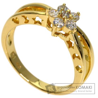 Ponte Vecchio Diamond Ring K18 Yellow Gold Ladies [Used]