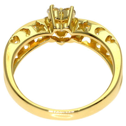 Ponte Vecchio Diamond Ring K18 Yellow Gold Ladies [Used]