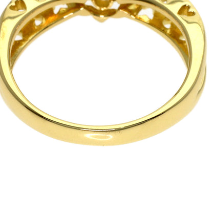 Ponte Vecchio Diamond Ring K18 Yellow Gold Ladies [Used]