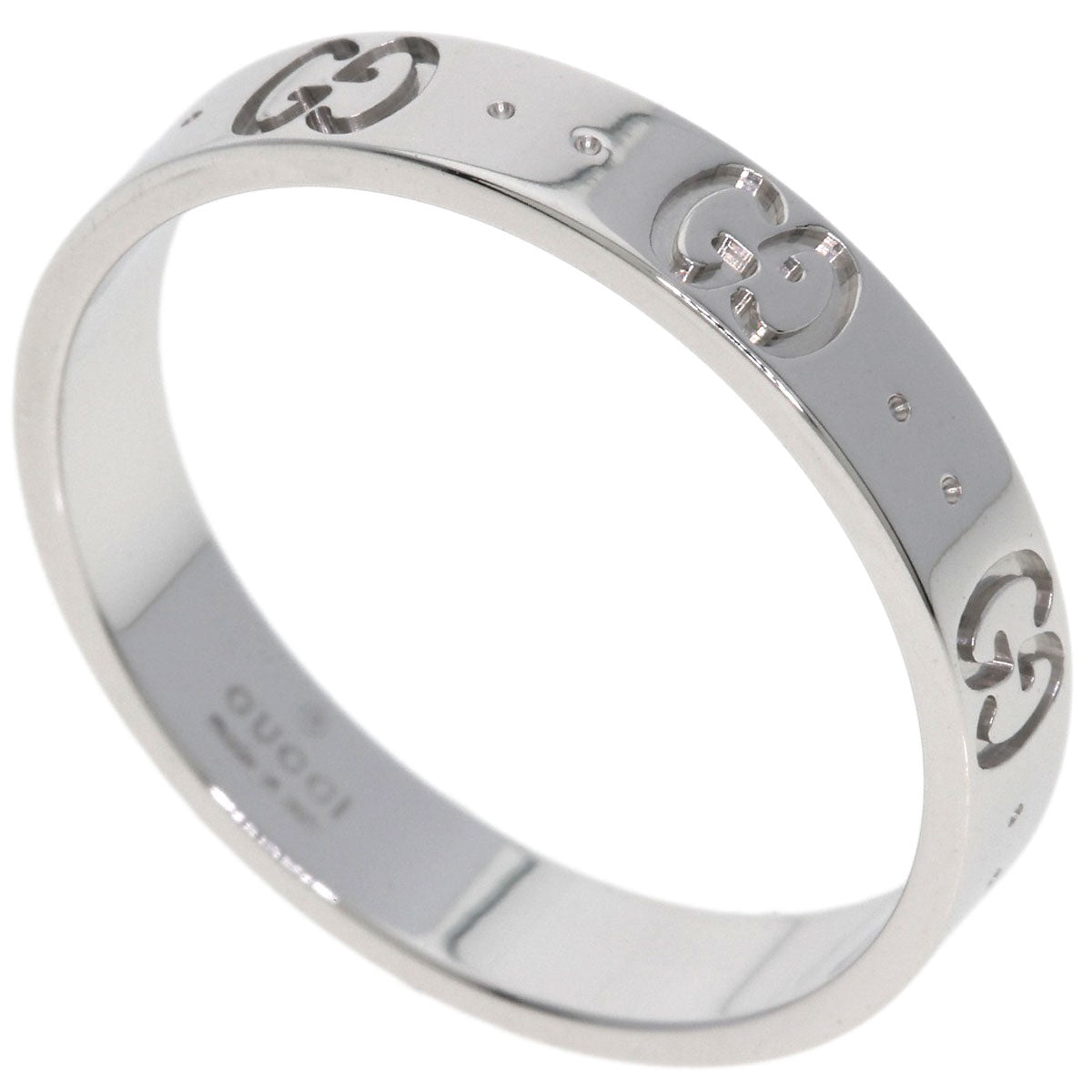 GUCCI Icon # 21 Ring K18 White Gold Ladies [Used]