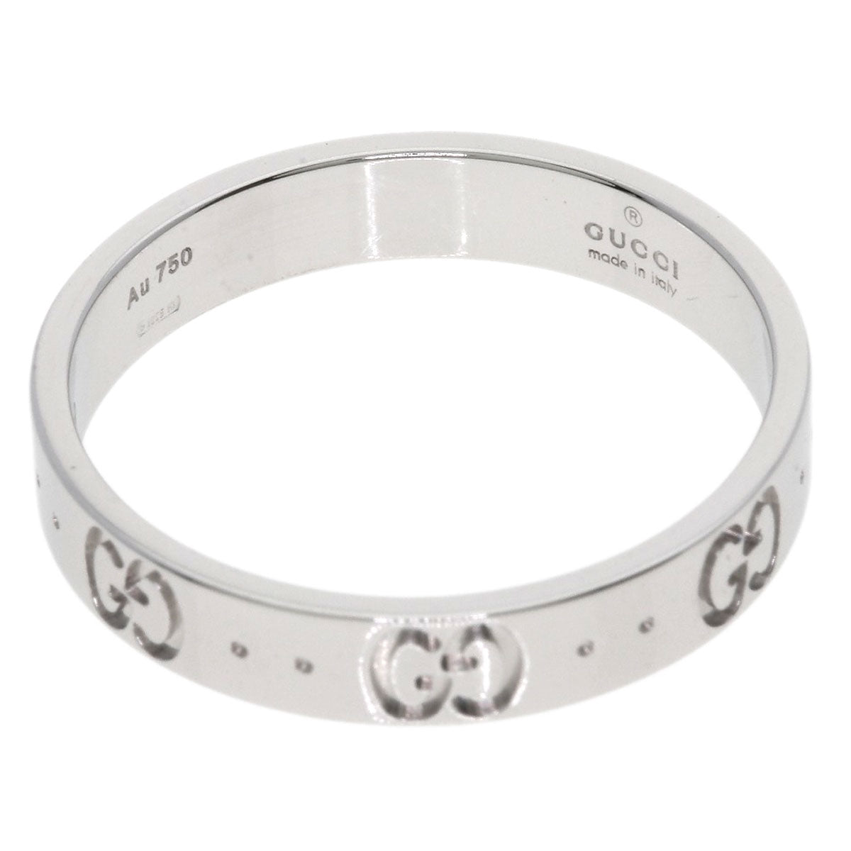 GUCCI Icon # 21 Ring K18 White Gold Ladies [Used]