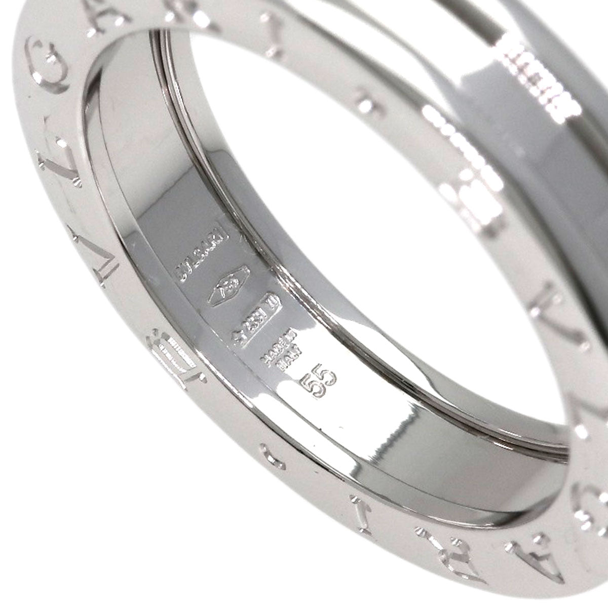 BVLGARI B.zero1 1 band #55 Ring K18 White Gold Ladies [Used]