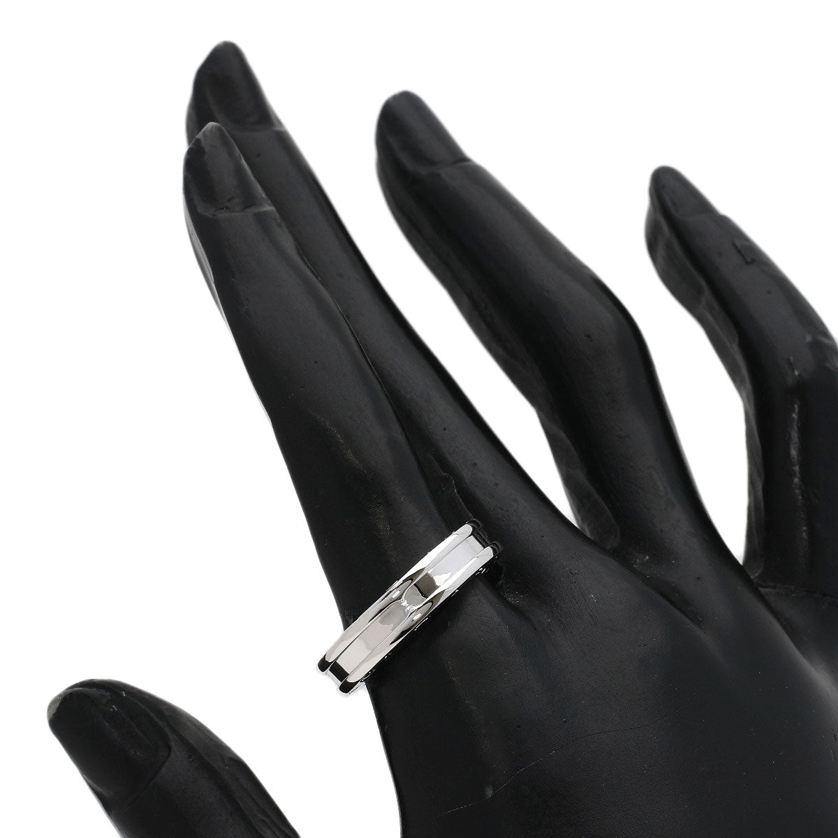 BVLGARI B.zero1 1 band #55 Ring K18 White Gold Ladies [Used]