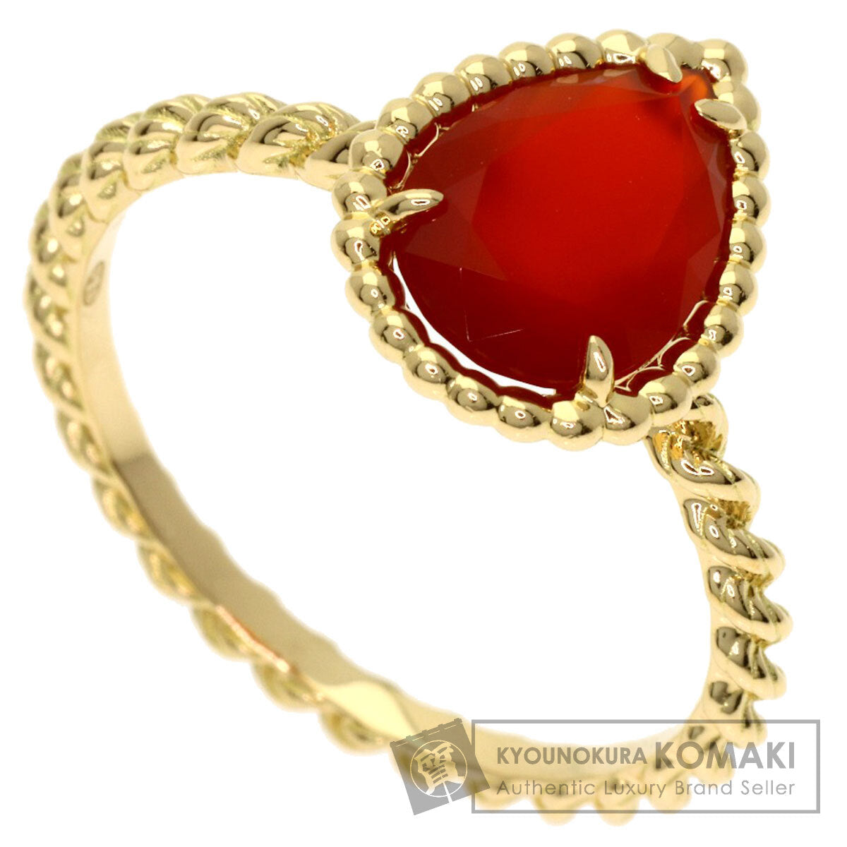 Boucheron Serpent Bohème Small Carnelian #54 Ring K18 Yellow Gold Ladies [Used]