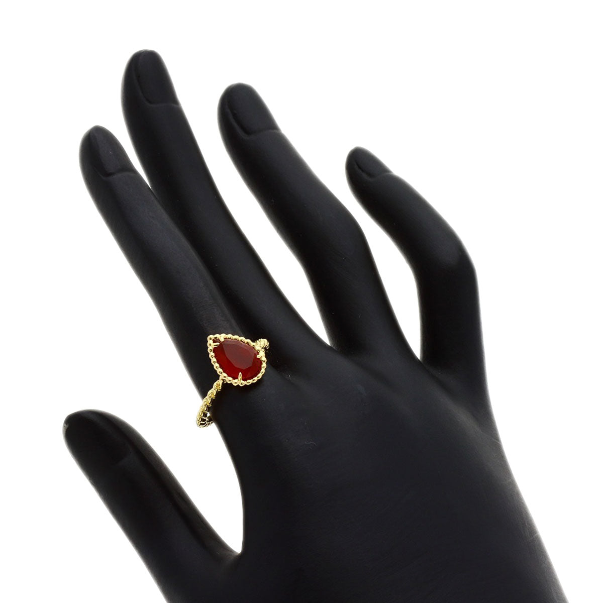 Boucheron Serpent Bohème Small Carnelian #54 Ring K18 Yellow Gold Ladies [Used]