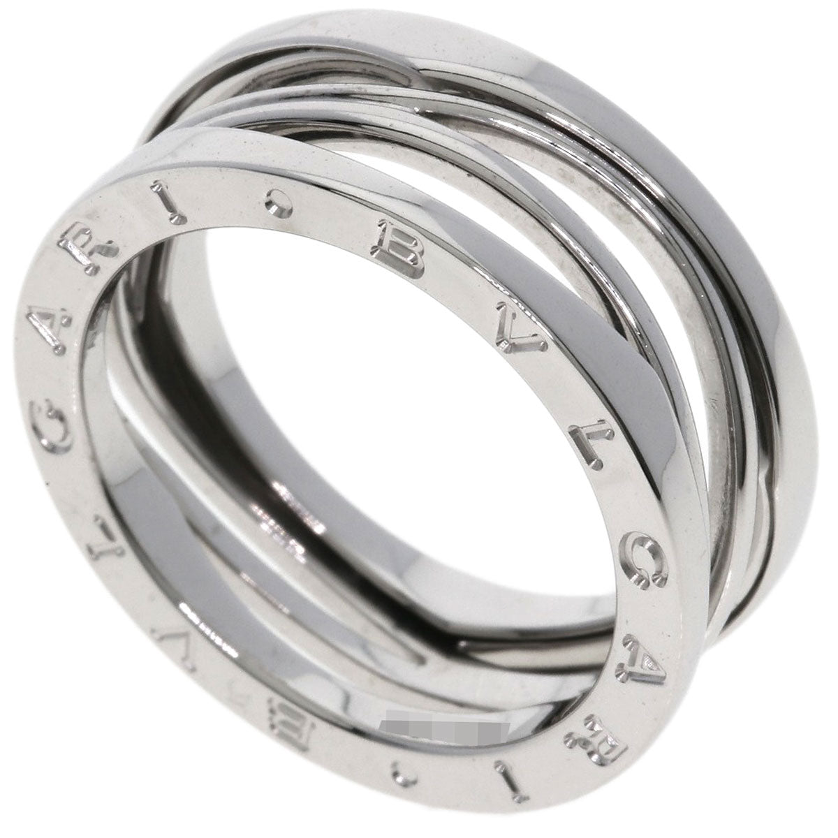 BVLGARI B.zero1 Legend 3 Bands #60 Ring K18 White Gold Ladies [Used]