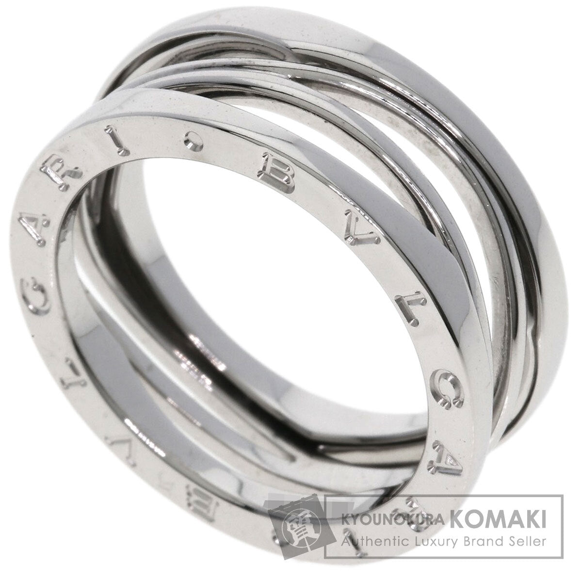 BVLGARI B.zero1 Legend 3 Bands #60 Ring K18 White Gold Ladies [Used]