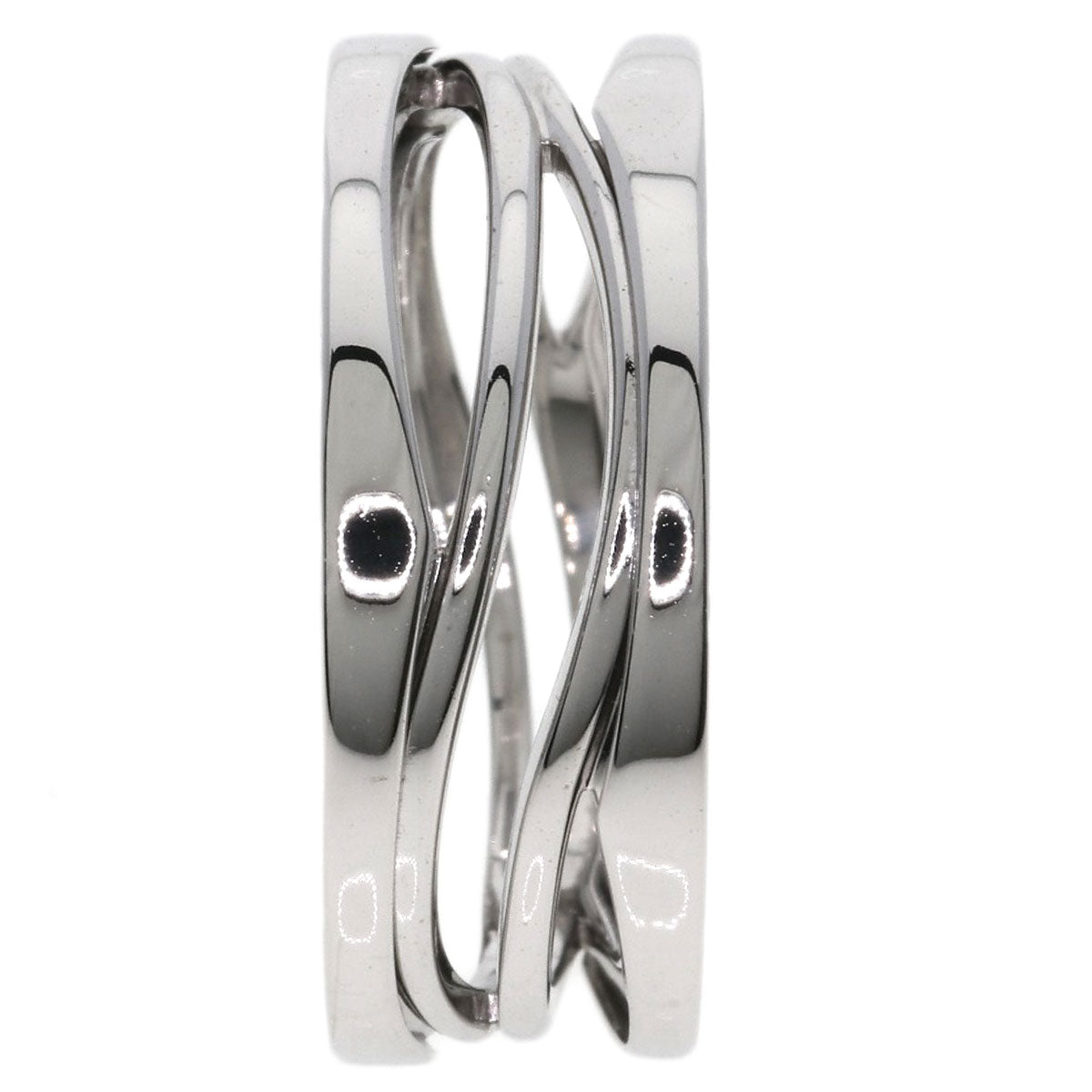 BVLGARI B.zero1 Legend 3 Bands #60 Ring K18 White Gold Ladies [Used]