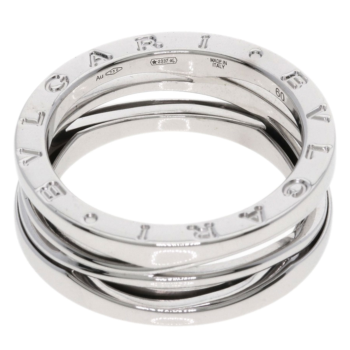 BVLGARI B.zero1 Legend 3 Bands #60 Ring K18 White Gold Ladies [Used]