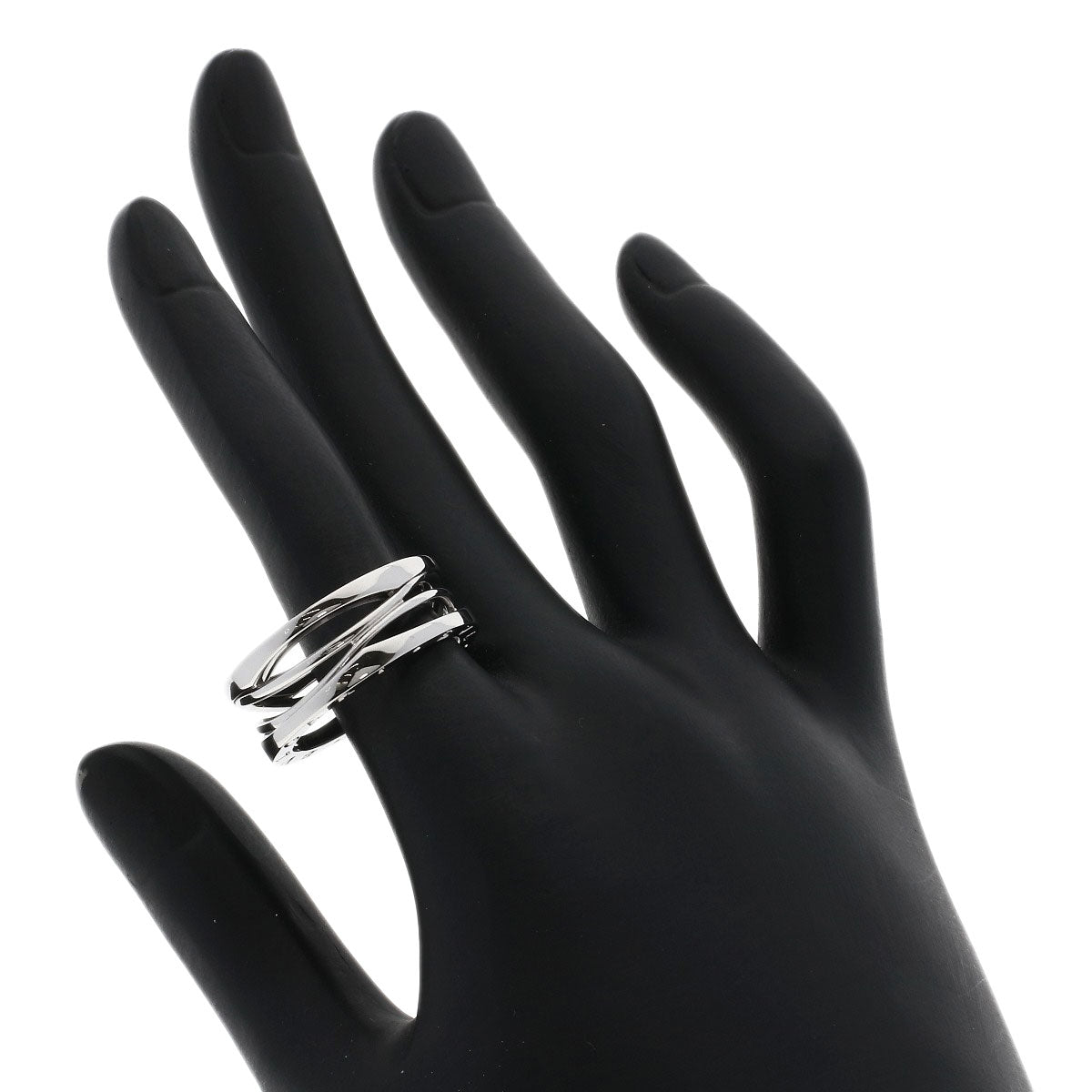 BVLGARI B.zero1 Legend 3 Bands #60 Ring K18 White Gold Ladies [Used]