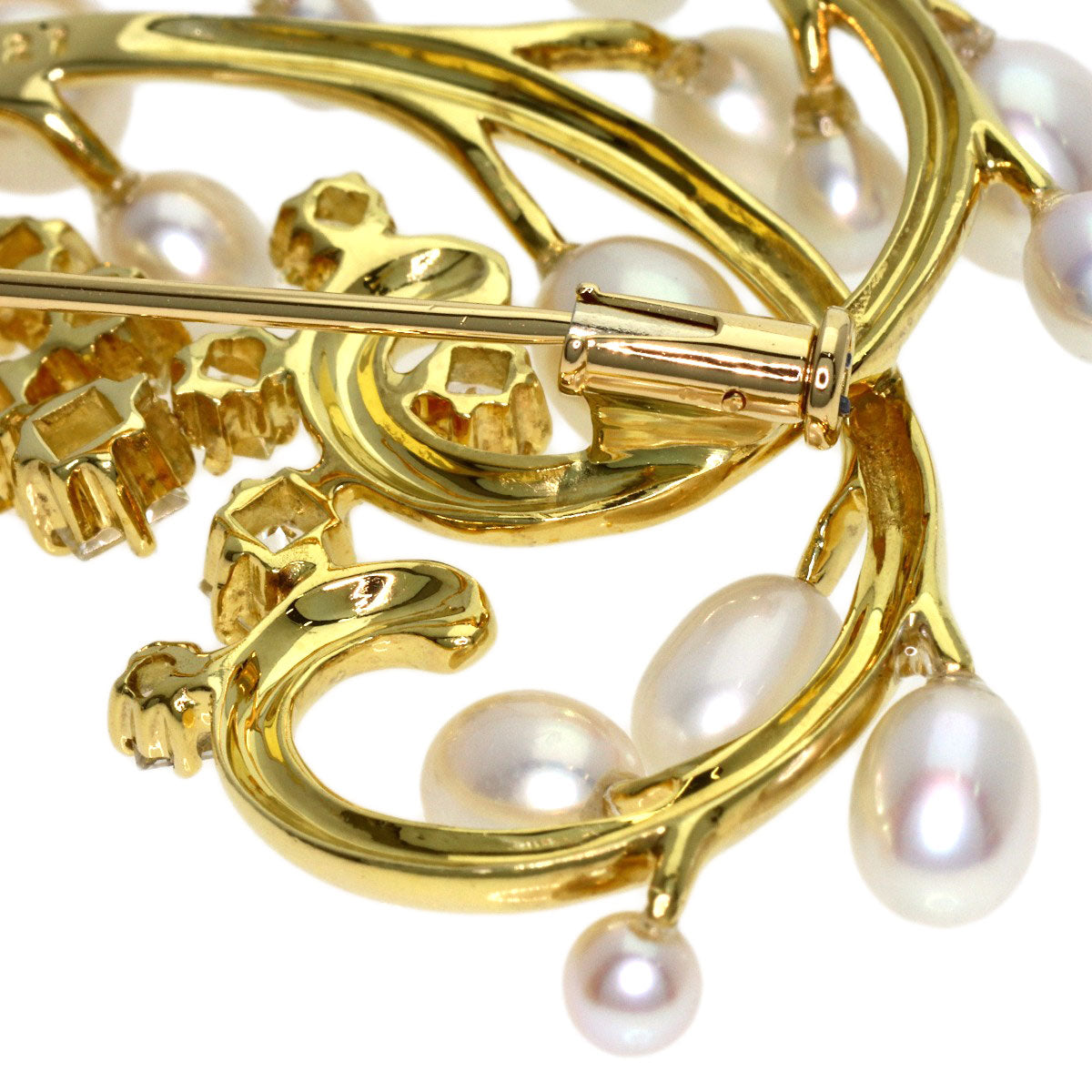TASAKI Sapphire Pearl Pearl Brooch K18 Yellow Gold Ladies [Used]